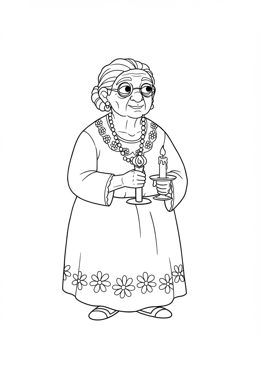 Abuela simple pose