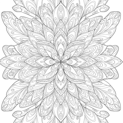 A coloring page for the Butterfly Kaleidoscope Pattern category