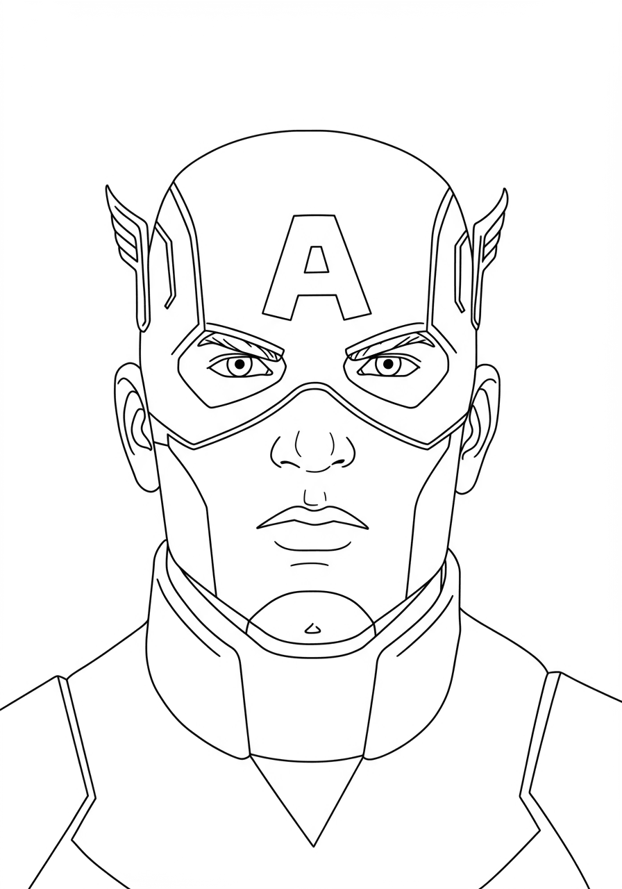 Captain America face simple