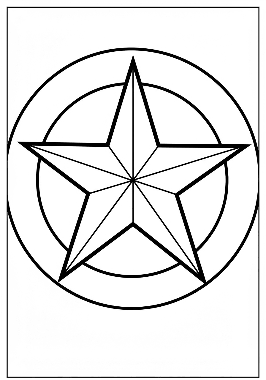 Captain America star emblem simple