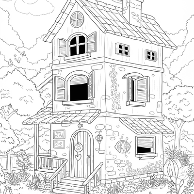 A coloring page for the Casita Comes to Life category