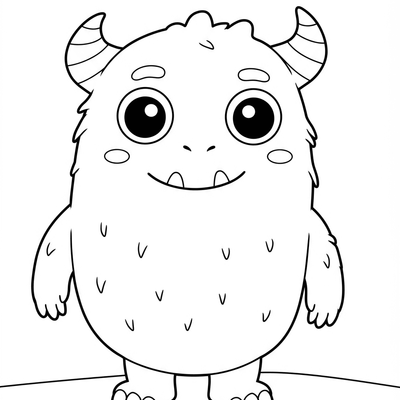 A coloring page for the Monsters category