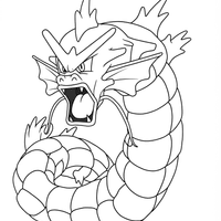 A coloring page of Gyarados