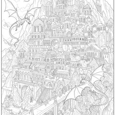 A coloring page for the Dragon City Ancient category