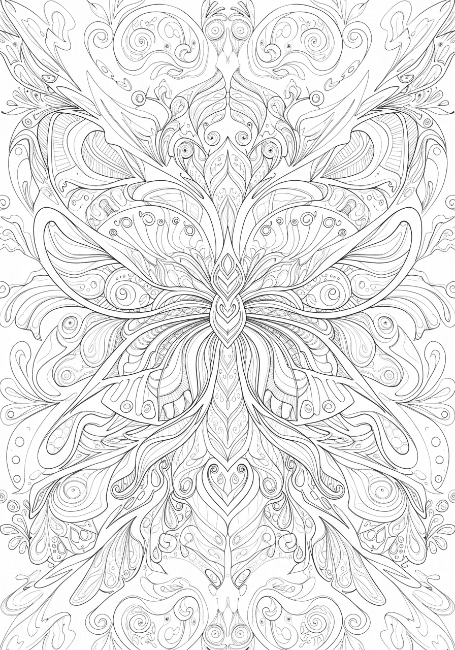 Intricate butterfly wing abstract art