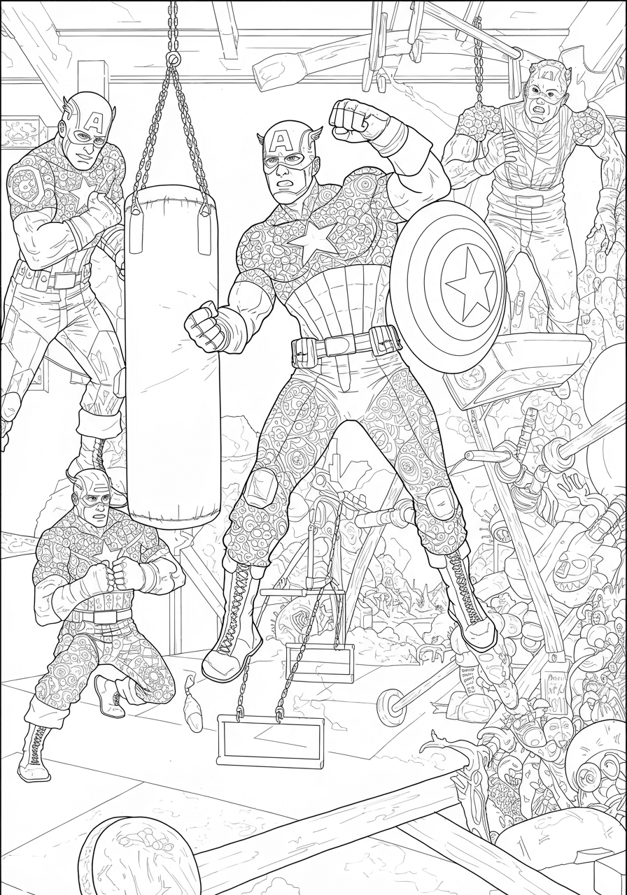Intricate Captain America training montage
