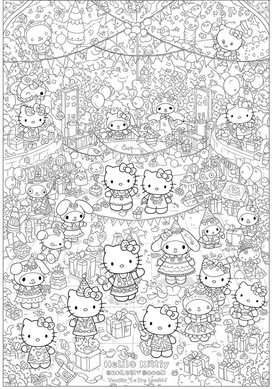 Intricate Hello Kitty grand celebration