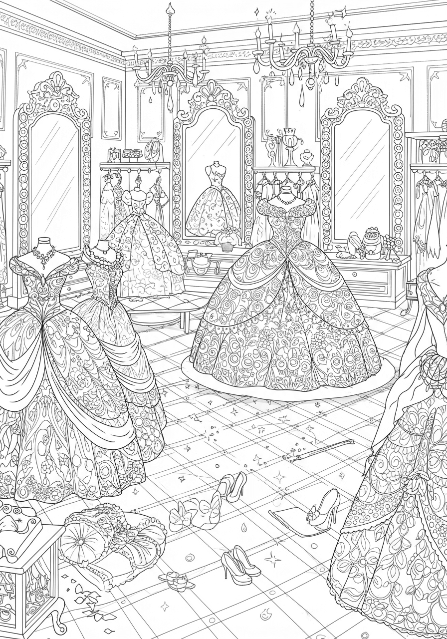 Intricate princesses fashion boutique