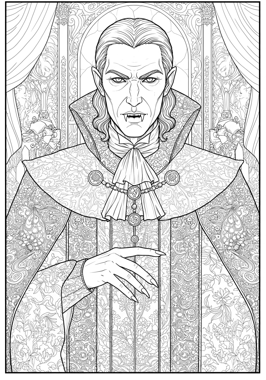 Intricate vampire lord portrait