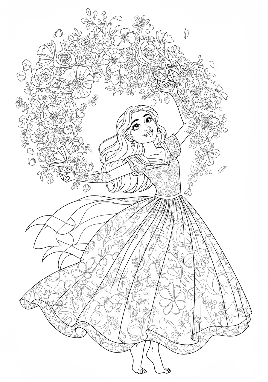 Isabela creating flowers