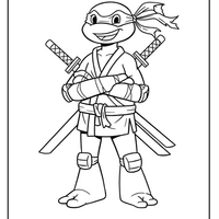 A coloring page for the Leonardo Simple category