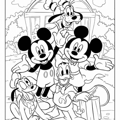 A coloring page for the Mickey Mouse Clubhouse Friends category