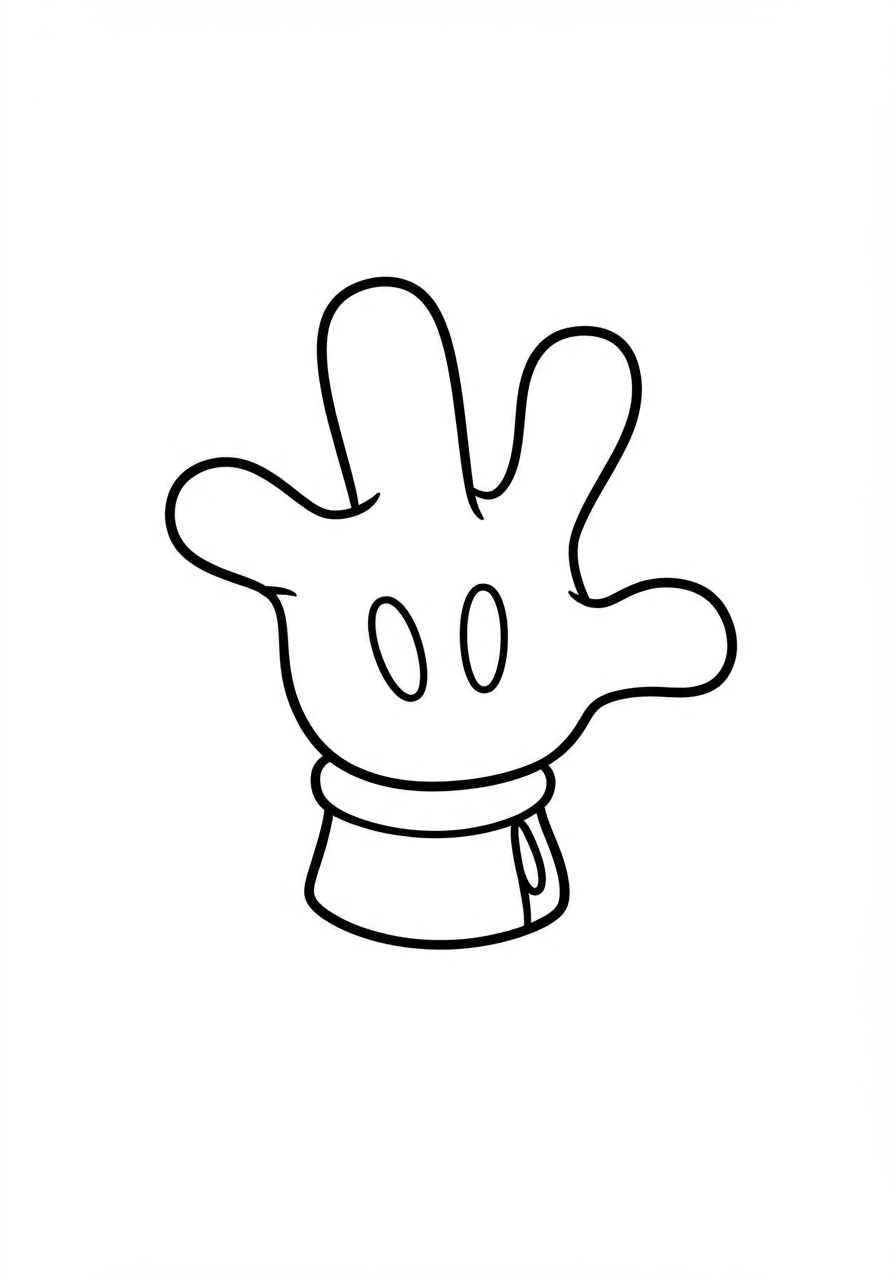 Mickey Mouse glove simple