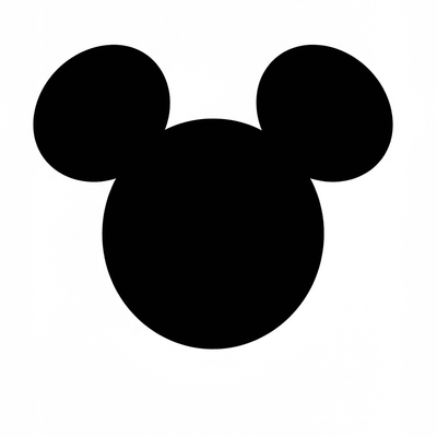 Mickey Mouse silhouette simple