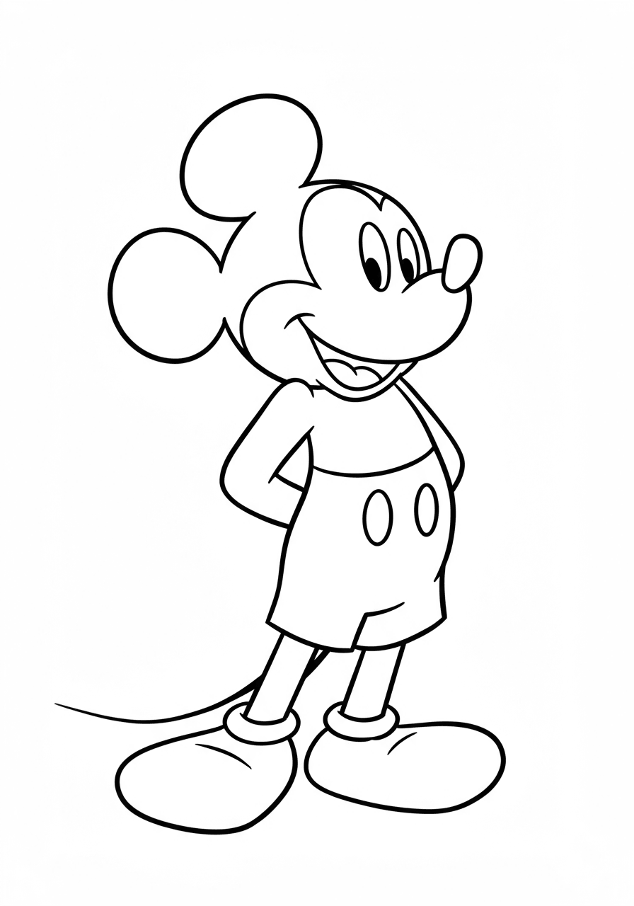 Mickey Mouse standing simple