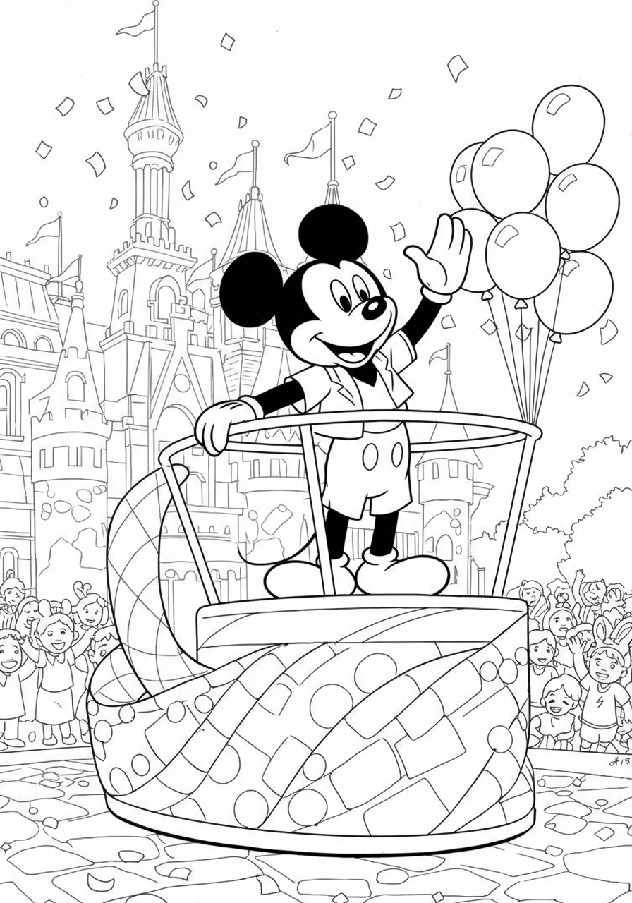 Mickey Mouse parade float