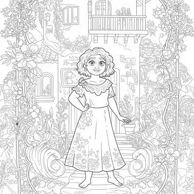 A coloring page for the Encanto category
