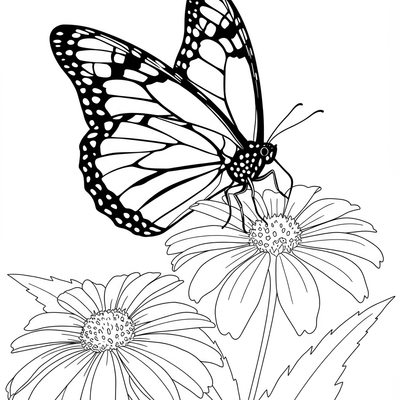A coloring page for the Butterfly category