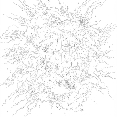 A coloring page for the Nebula Cloud Formation category