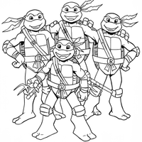 A coloring page for the TMNT Group Simple category