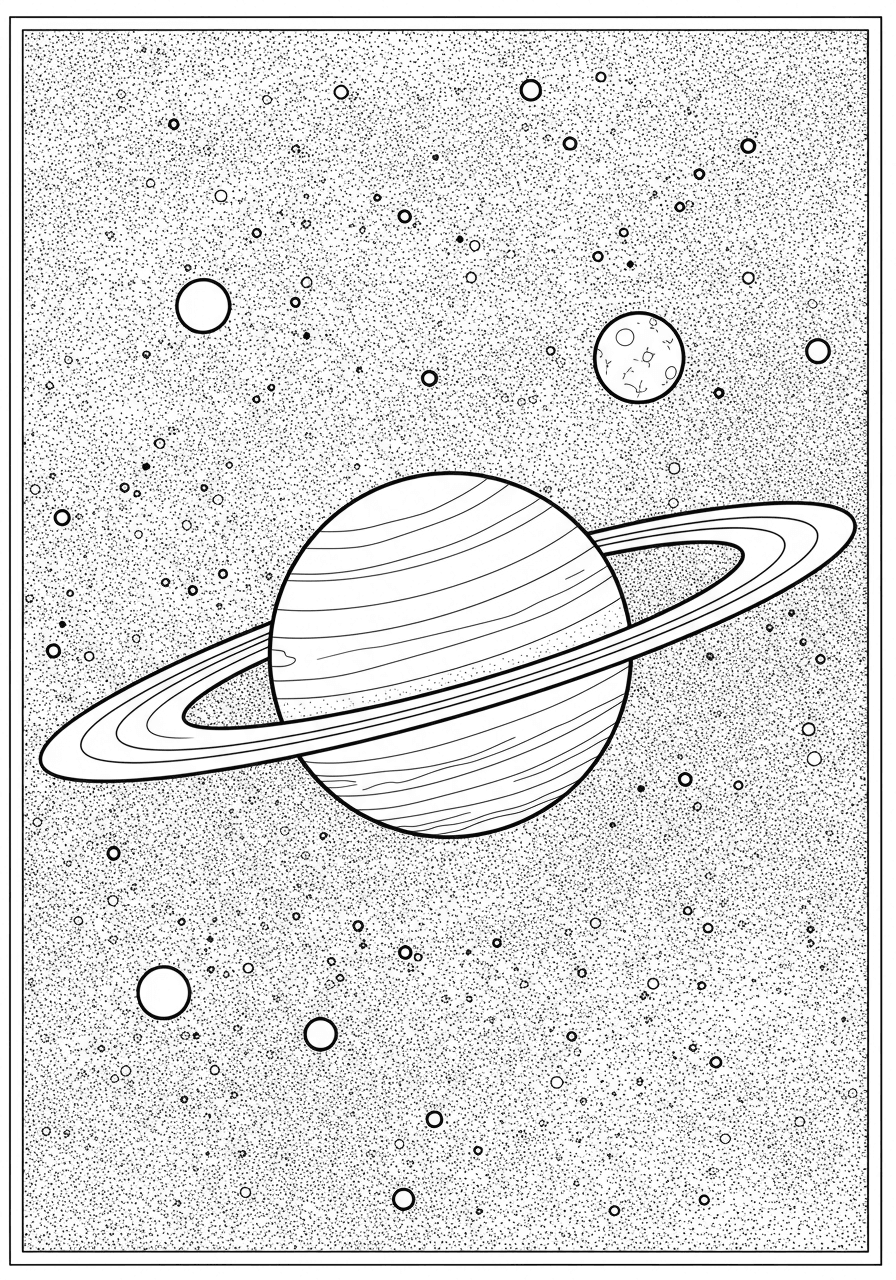 Saturn with rings