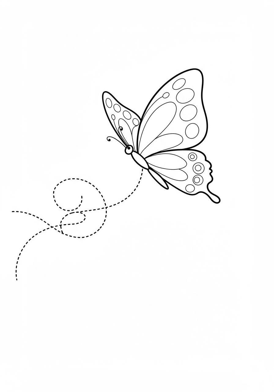 Simple butterfly flying trail