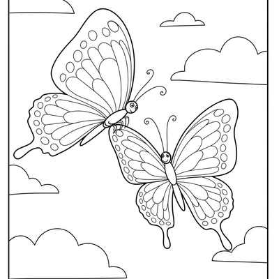 A coloring page for the Simple Butterfly Pair category