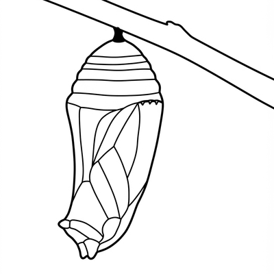 A coloring page for the Simple Chrysalis category