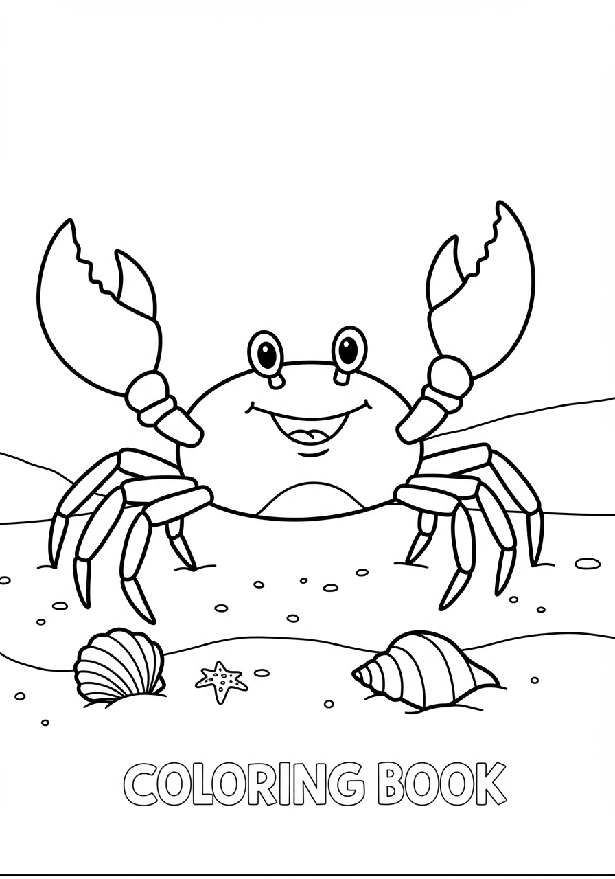 Simple crab on sand