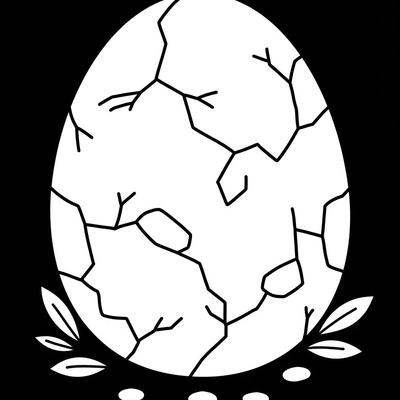 A coloring page for the Simple Dragon Egg category