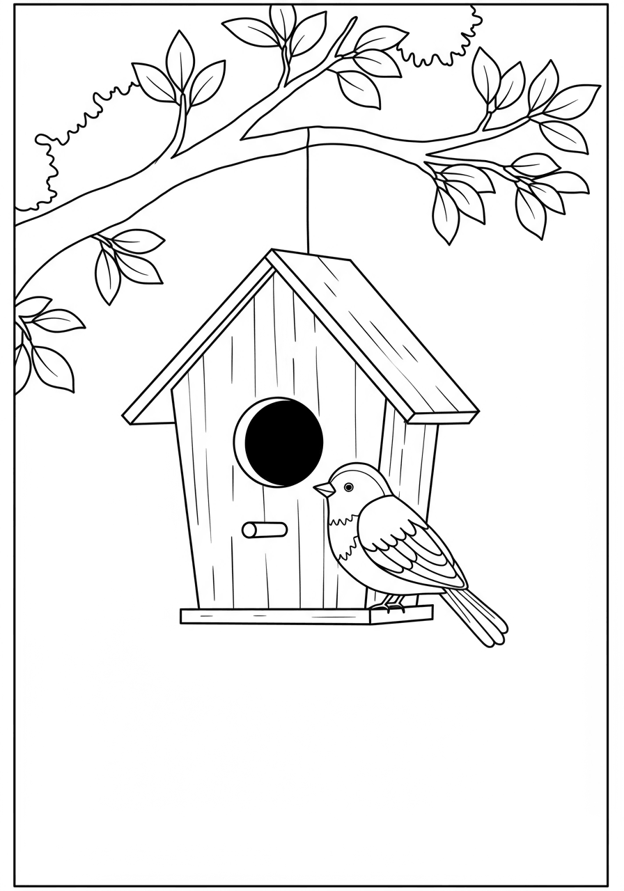 Simple forest birdhouse