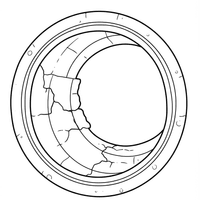 A coloring page for the TMNT Sewer Pipe Entrance category
