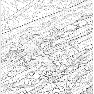 A coloring page for the Slime Mold Patterns category