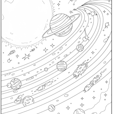 A coloring page for the Stars & Planets category