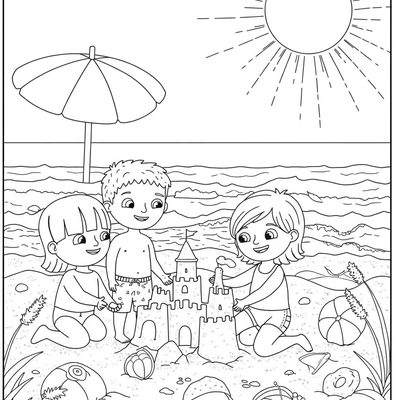 A coloring page for the Oceans & Beaches category