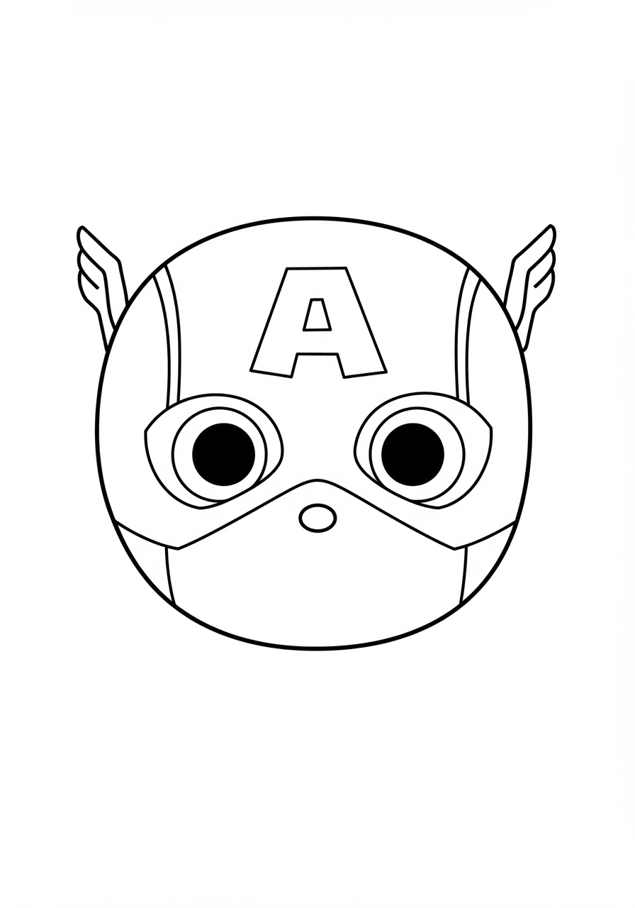 Toddler Captain America face simple