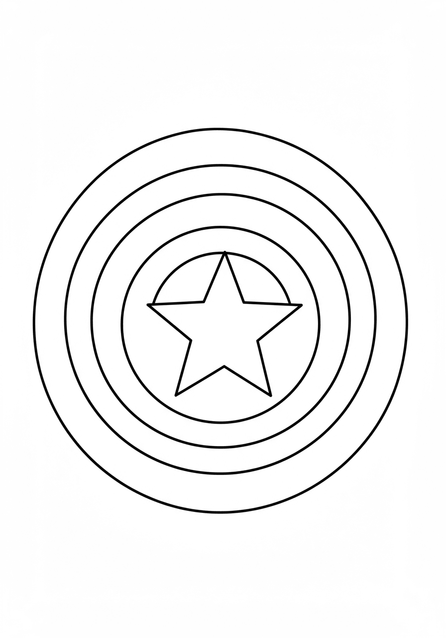 Toddler Captain America logo simple
