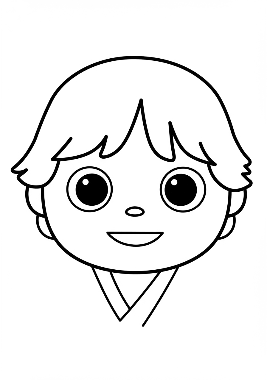 Toddler Luke Skywalker face simple