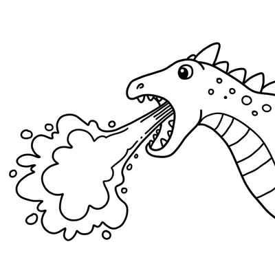 A coloring page for the Toddler Dragon Fire category