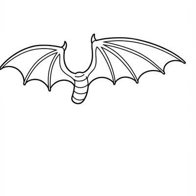 A coloring page for the Toddler Dragon Wing category