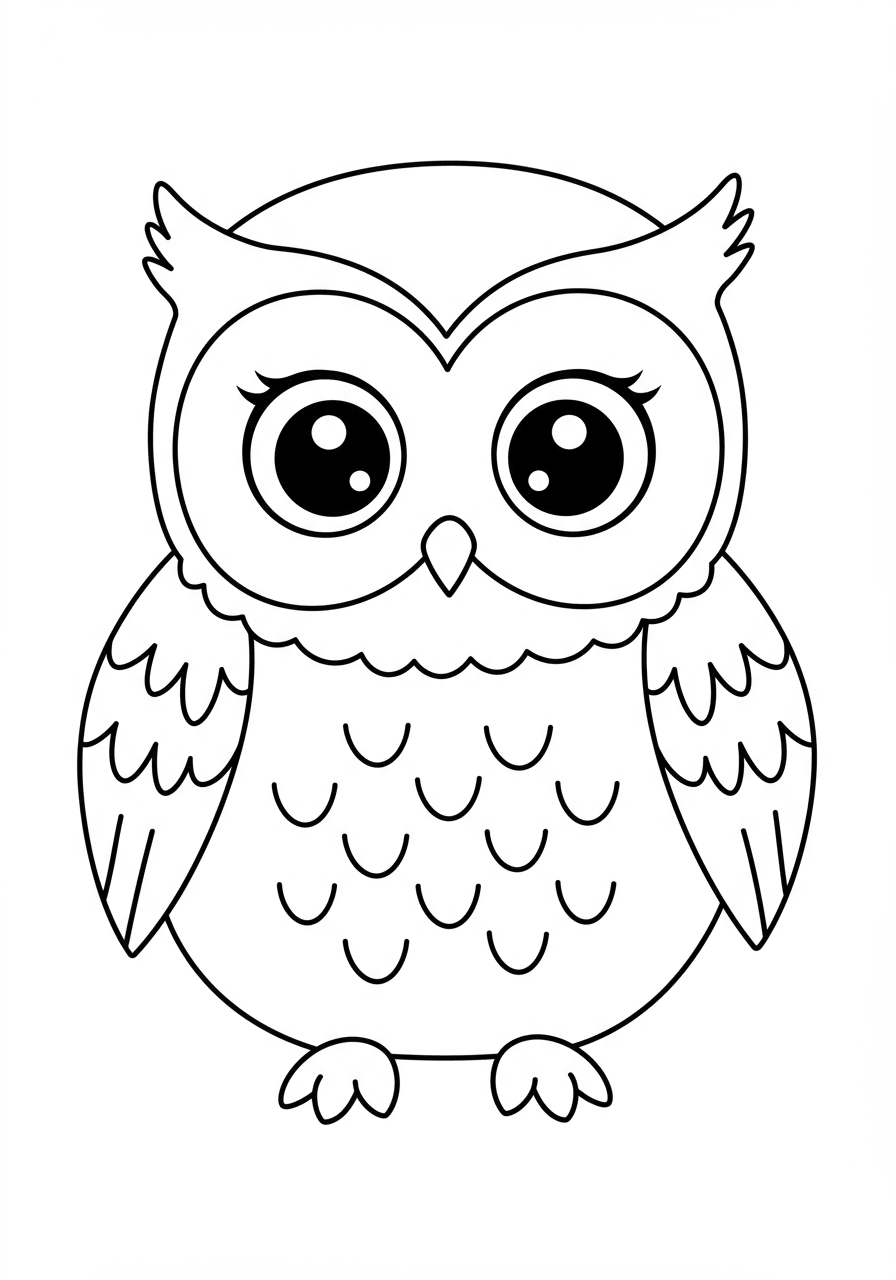 Toddler simple owl face