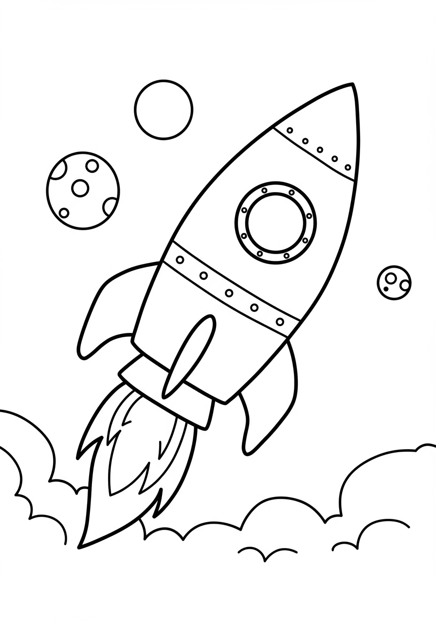 Toddler rocket ship simple