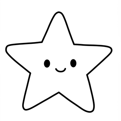 A coloring page for the Toddler Star category