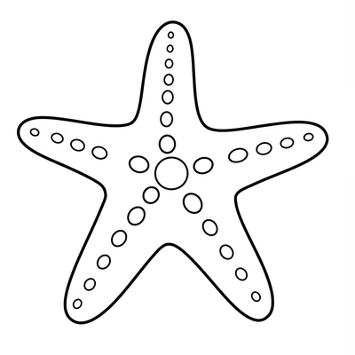 A coloring page for the Toddler Starfish category