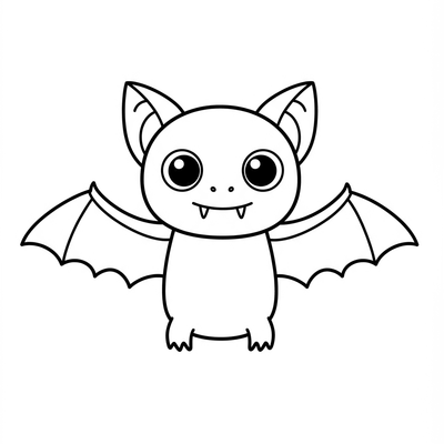 A coloring page for the Toddler Vampire Bat category