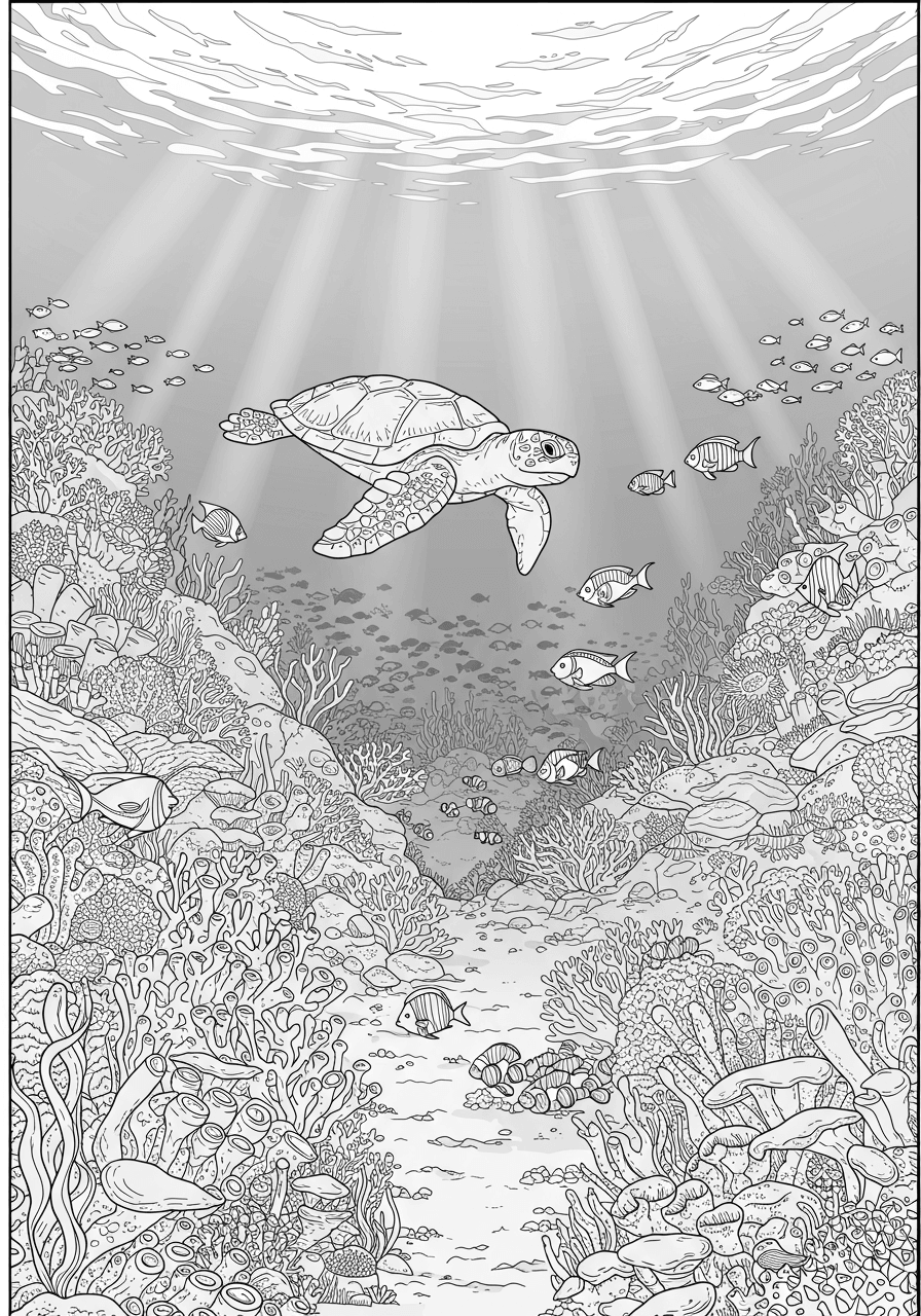 Vibrant coral reef