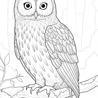 A coloring page for the Forest Animals category