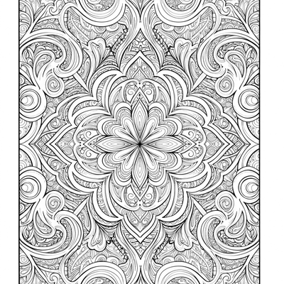A coloring page for the Zentangle Geometric Harmony category