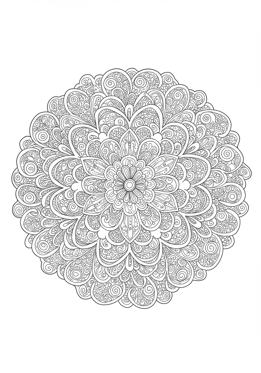 Zentangle mandala swirl