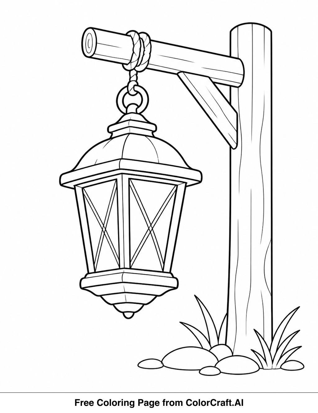 Line drawing of a Chinese New Year celebration with hanging lanterns and people solving riddles.